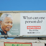 Nelson Mandela inspiration Values billboard