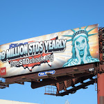 19 million STDs yearly Statue of Liberty billboard