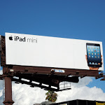 Black iPad mini billboard ad